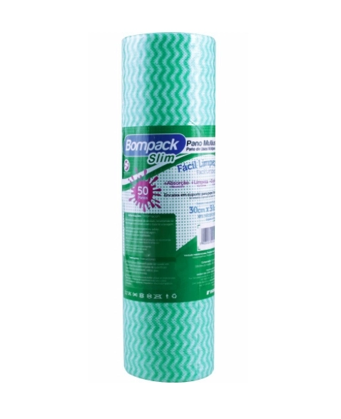 PANO BOB BOMPACK SLIM LIMP LEVE 28X50 35G VERDE 50UN