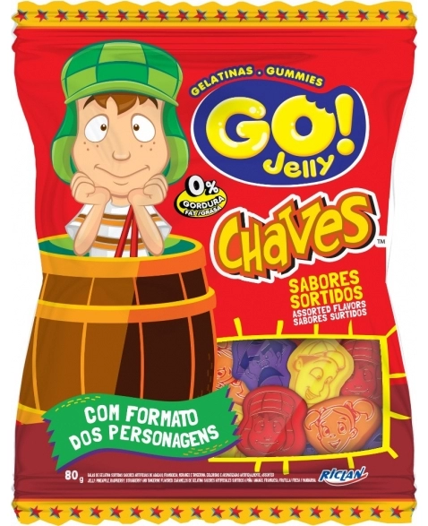 BALA GELATINA GO JELLY CHAVES 80G