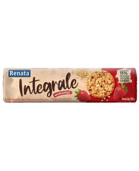 BISC RENATA INTEGRALE MORANGO C AVEIA 150G