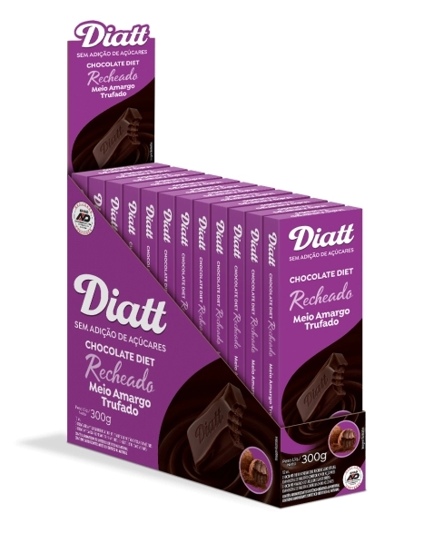 DIATT TAB RECH MEIO AMARGO C TRUFA DP 12X25G