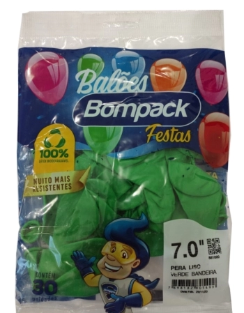 BALAO LISO N7 BOMPACK VERDE ESCURO C 30UN