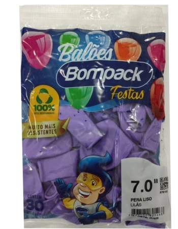 BALAO LISO N7 BOMPACK LILAS C 30UN