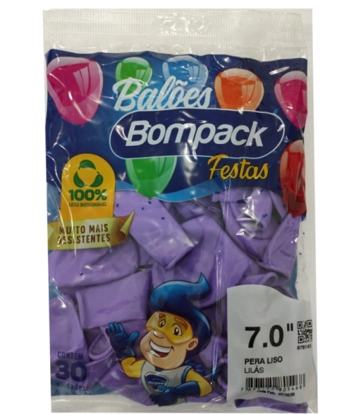 BALAO LISO N7 BOMPACK LILAS C 30UN