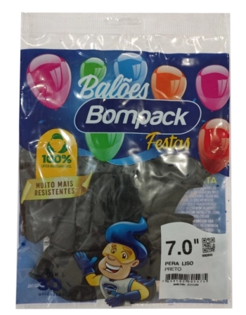 BALAO LISO N7 BOMPACK PRETO C 30UN