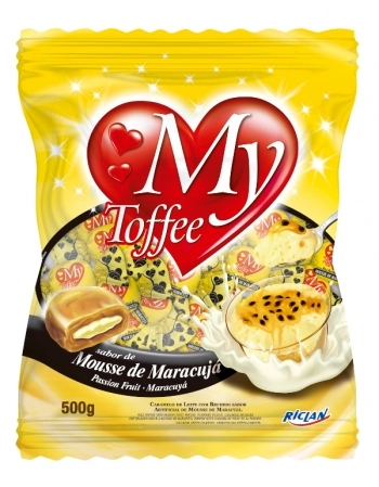 BALA MY TOFFEE LEITE MARACUJA 500G