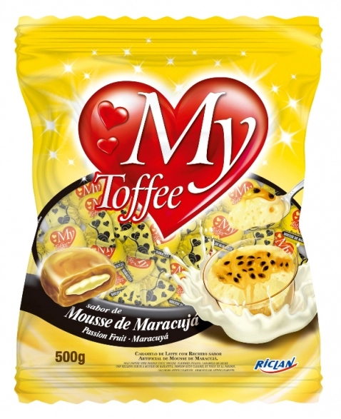 BALA MY TOFFEE LEITE MARACUJA 500G