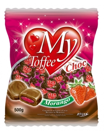 BALA MY TOFFEE CHOC MORANGO 500G