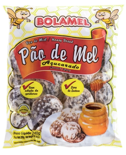 PAO DE MEL ACUCARADO BOLAMEL 240G