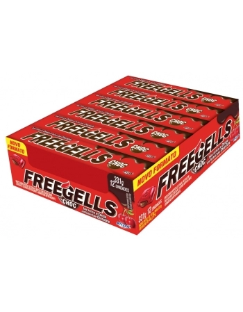 DROPS FREEGELLS PLAY CEREJ REC CHOC 12UN