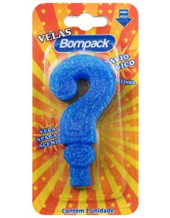 VELA INTERROGACAO BOMPACK AZUL 04UN