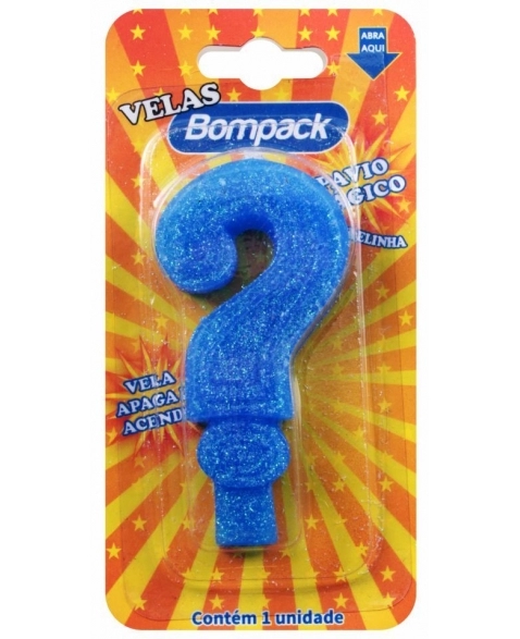 VELA INTERROGACAO BOMPACK AZUL 04UN