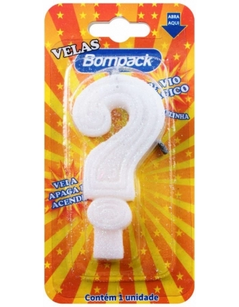 VELA INTERROGACAO BOMPACK BRANCA 04UN