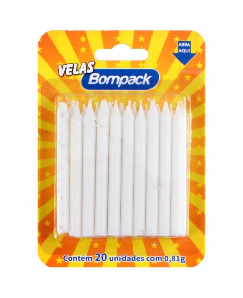 VELA PALITO BOMPACK BRANCA 04UN