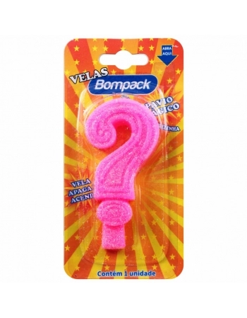 VELA INTERROGACAO BOMPACK ROSA 04UN