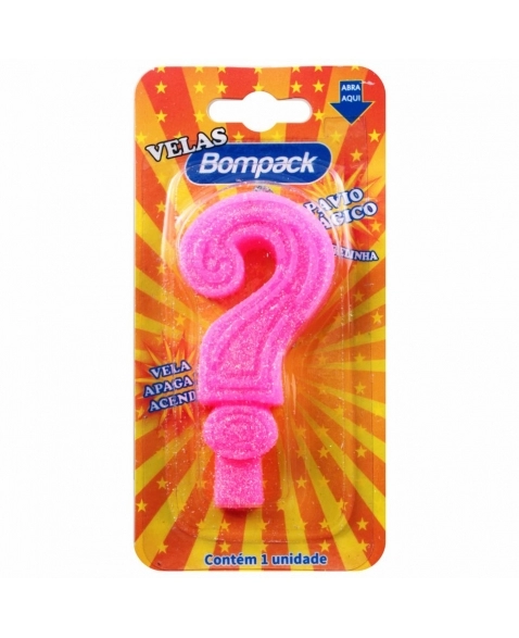 VELA INTERROGACAO BOMPACK ROSA 04UN