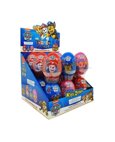 PASTILHA KIDS SURPRESA EGGS 3D PAW PATROL DPL 18