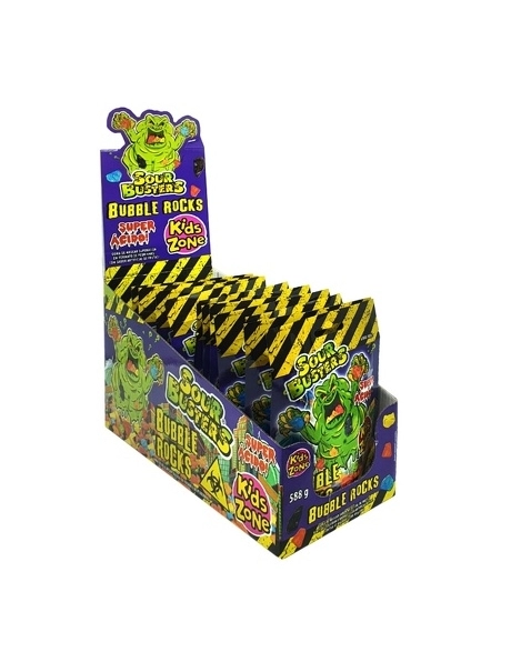 GOMA KIDS SOUR BUSTER BUBBLE ROCKS DPL 12X49G