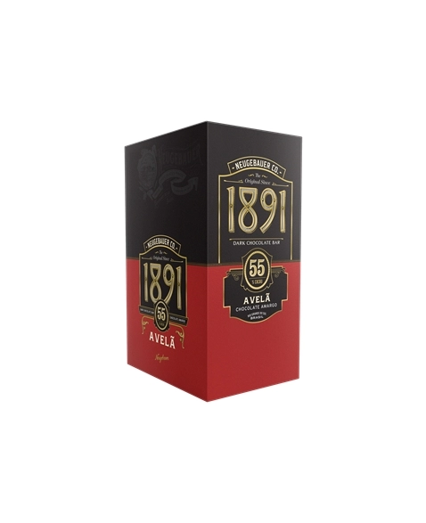 TABLETE 1891 AVELÃ 55% CACAU 10X90G