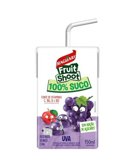 FRUIT SHOOT 100% SUCO M UVA TP 150ML