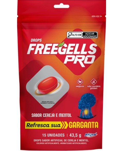 DROPS FREEGELLS PRO CEREJA PCT 43,5G C/15UN