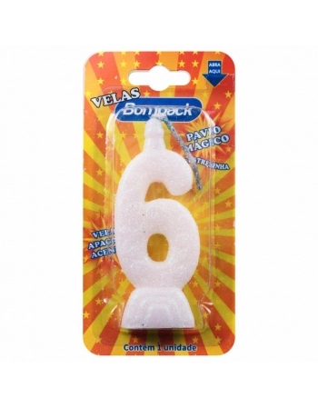 VELA SUPERNUMERO BOMPACK N6 BRANCA 04UN