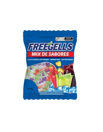 BALA FREEGELLS MIX SABORES AZUL 475G