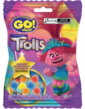 BALA GELATINA GO JELLY TROLLS 70G