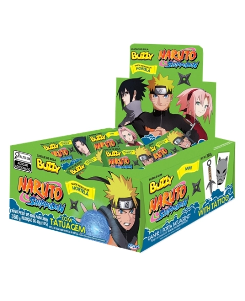 CHICLE BUZZY NARUTO HORTELA 90UN