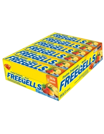 DROPS FREEGELLS PLAY FRUTAS TROPICAIS 12UN