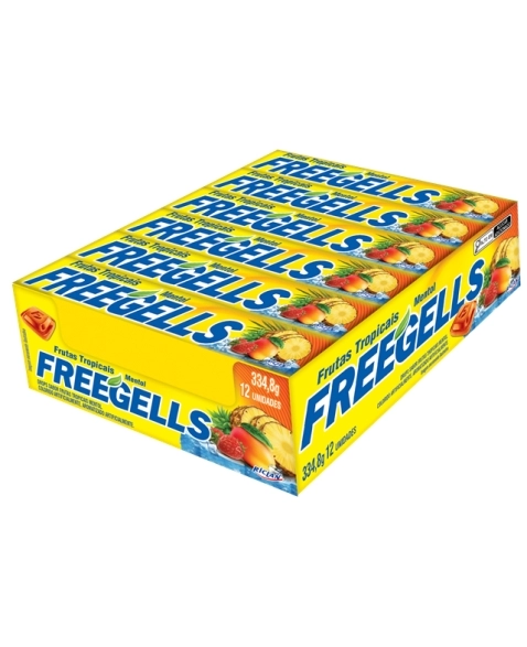 DROPS FREEGELLS PLAY FRUTAS TROPICAIS 12UN