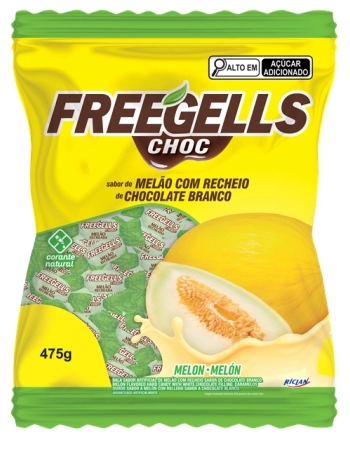 BALA FREEGELLS MELAO C CHOC BRANCO 475G