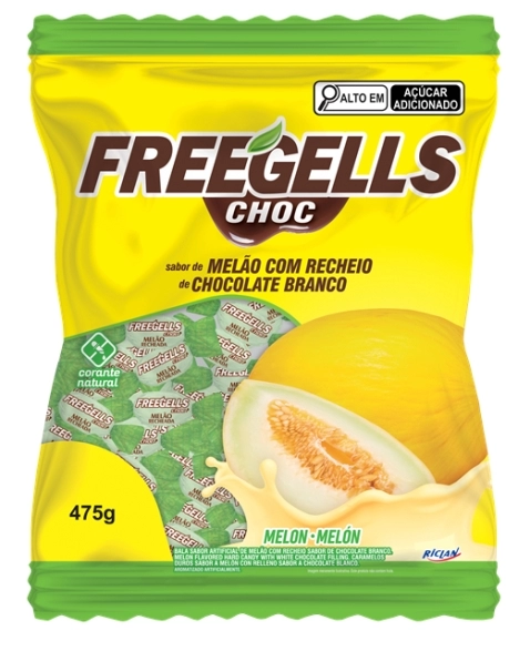 BALA FREEGELLS MELAO C CHOC BRANCO 475G