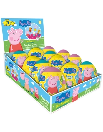 BALA EM PO C OVO SURPRESA GOPLAY PEPPA PIG MORANGO 12UN