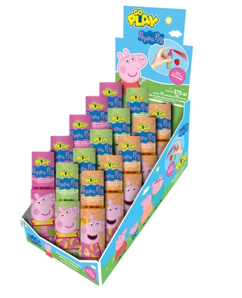 BALA LIQUIDA SPRAY GOPLAY PEPPA PIG MORANGO 15UN