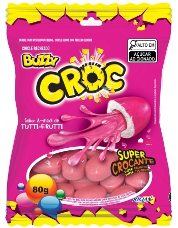 CHICLE BUZZY CROC TUTTI FRUTTI 15X80G