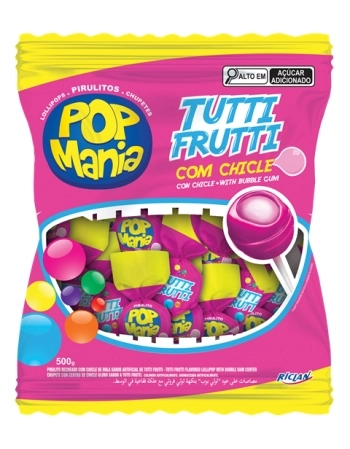 PIRULITO POP MANIA TUTTI FRUTTI 12G 500G