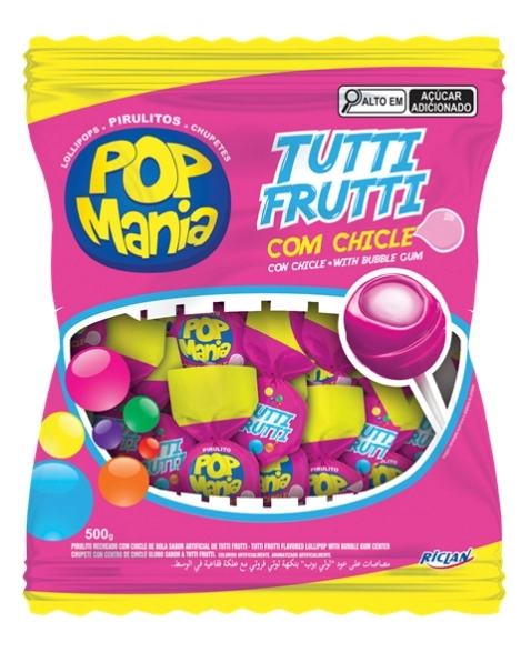 PIRULITO POP MANIA TUTTI FRUTTI 12G 500G