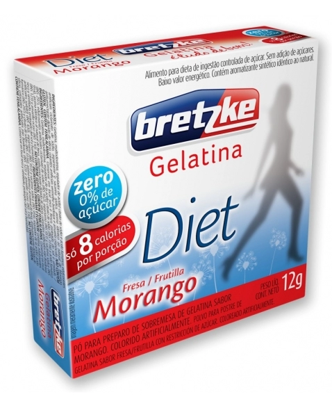 GELATINA BRETZKE DIET MORANGO 10G