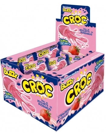 CHICLE BUZZY CROC IOGURTE MORANGO 40UN