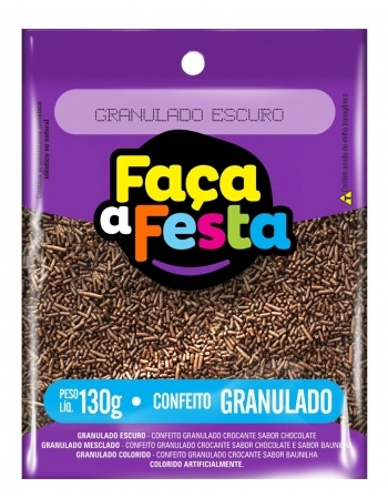 GRANULADO FACA A FESTA ESCURO 130G