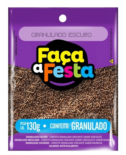 GRANULADO FACA A FESTA ESCURO 130G