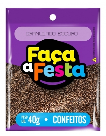 GRANULADO FACA A FESTA ESCURO 40G