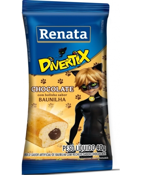 MINIBOLO RENATA DIVERT BAUN CHOC 20X40G