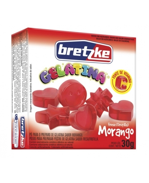 GELATINA BRETZKE MORANGO 30G