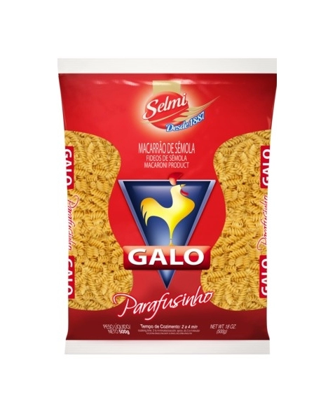 MAC GALO SEMOLA PARAFUSINHO 500G