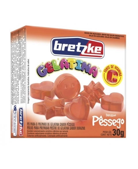 GELATINA BRETZKE PESSEGO 30G