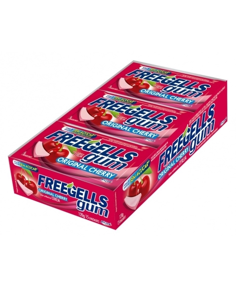 CHICLE FREEGELLS GUM ORIGIN CHERRY 15UN