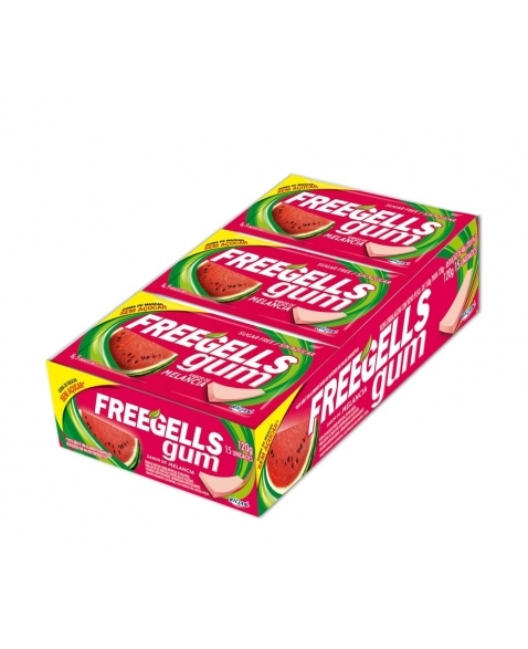 CHICLE FREEGELLS GUM MELANCIA 15UN