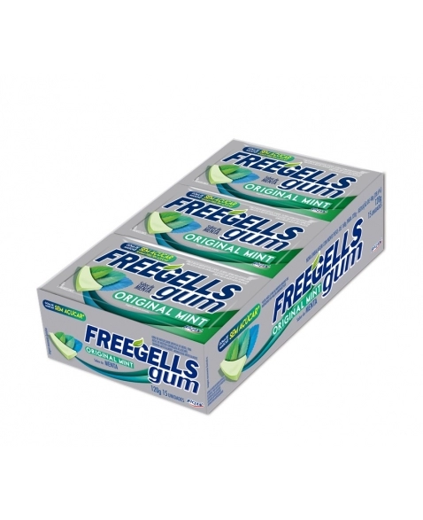 CHICLE FREEGELLS GUM ORIGINAL MINT 15UN