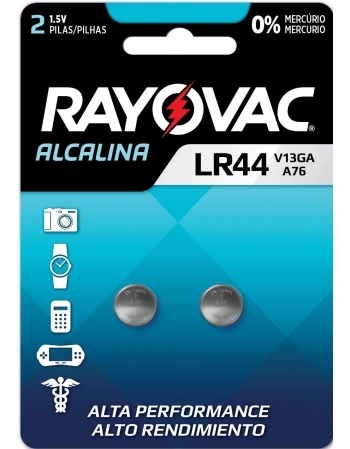 PILHA ELETRONICA RAYOVAC V13GA LR44 2UN